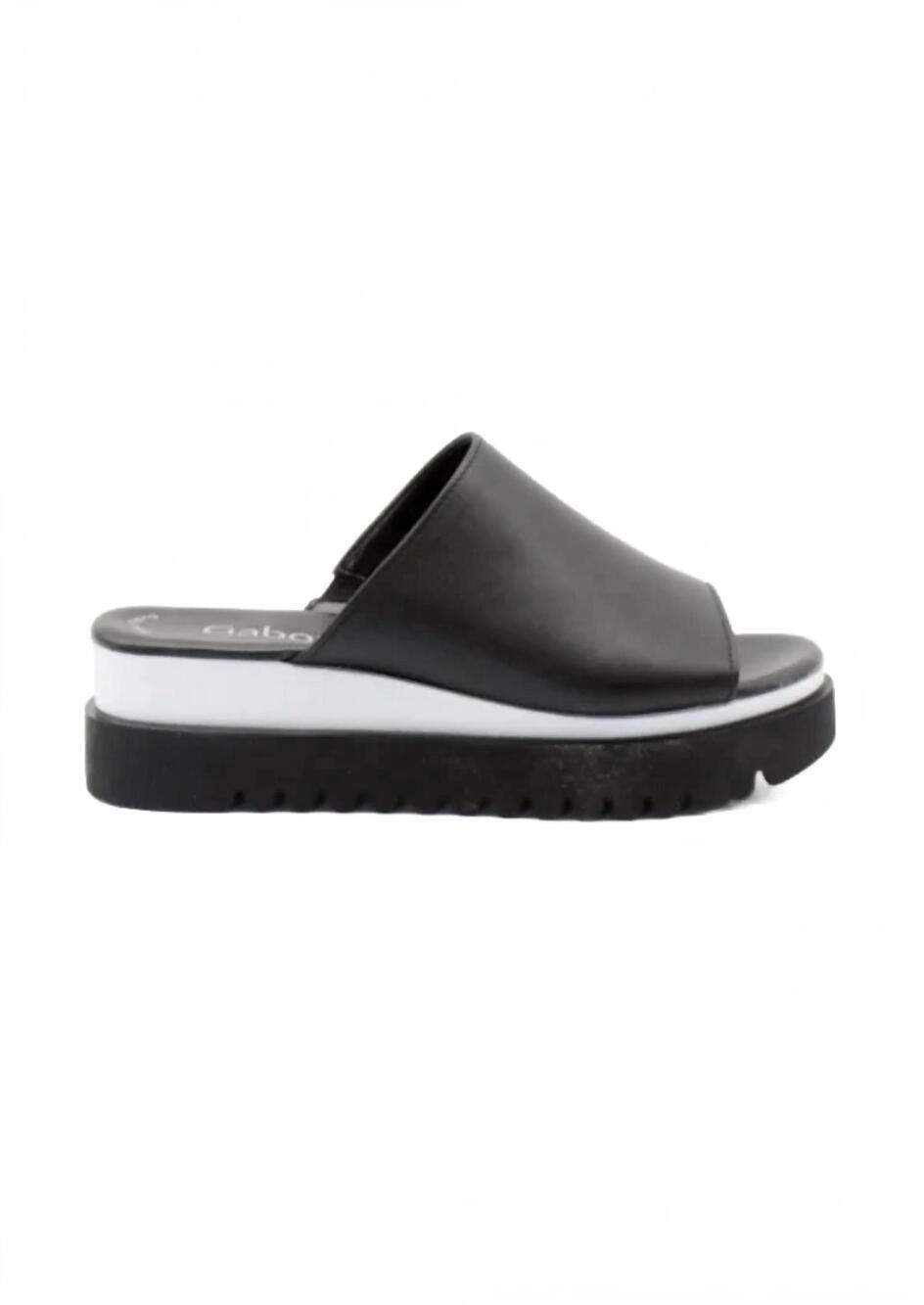 NEW GABOR women's emily slide sandal in black